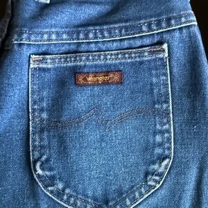 Womens VTG Wrangler High Waist Straight Denim Blue Jeans USA Western size 16